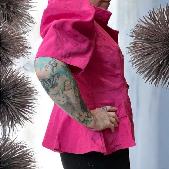 Vintage Hot Pink Double-Breasted Jacket - Picture 6 of 6